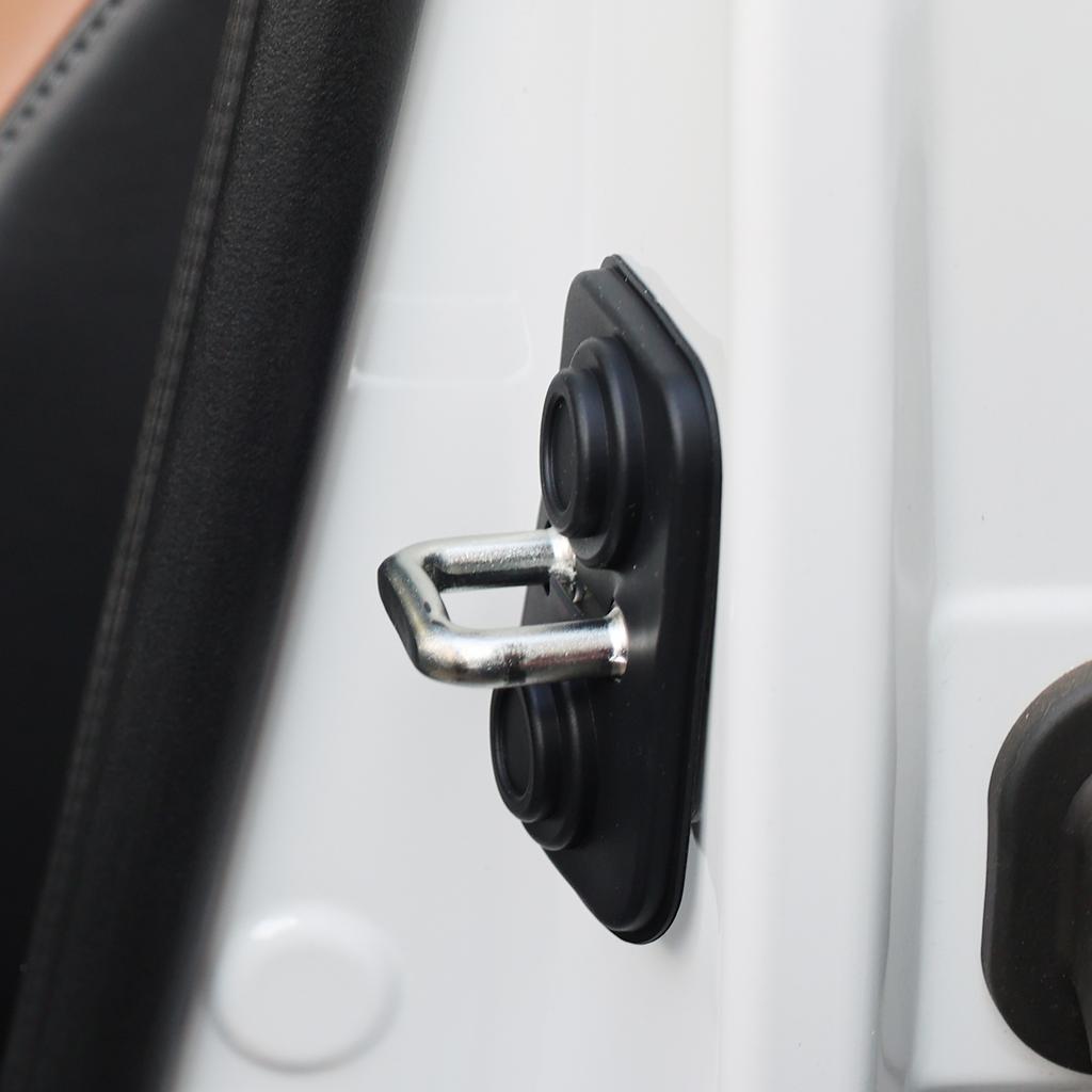 Black Silicone Car Door Lock Cover Damper Buffer Pad Auto Latch Shock Absorber Gasket Anti Noise Protection Sticker Styling Part