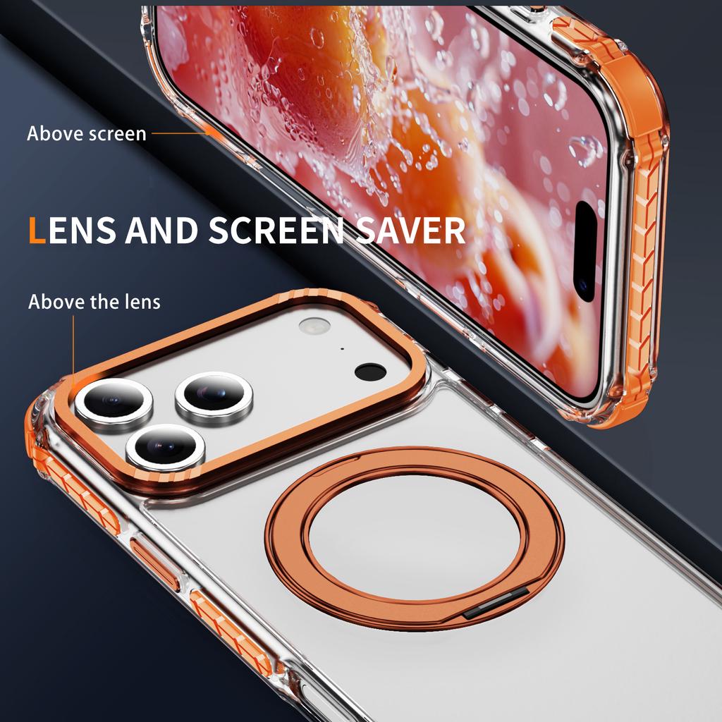 For iPhone 17 Pro Case Compatible with MagSafe Airbag Anti Drop TPU+PC Clear Phone Cover