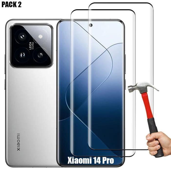 Full Tempered Glass for Xiaomi 14 Pro - E.F.CONNECTION - Pack of 2 - Ultra Slim - Black
