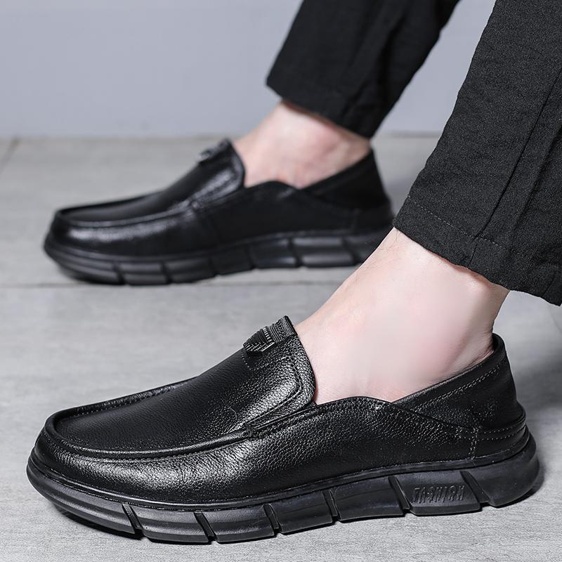 Mode Lyxmärke Gåskor Formella Herr Loafers Mockasiner Andningsbara Slip on Herr Båtskor Äkta Läder Herr Fritidsskor
