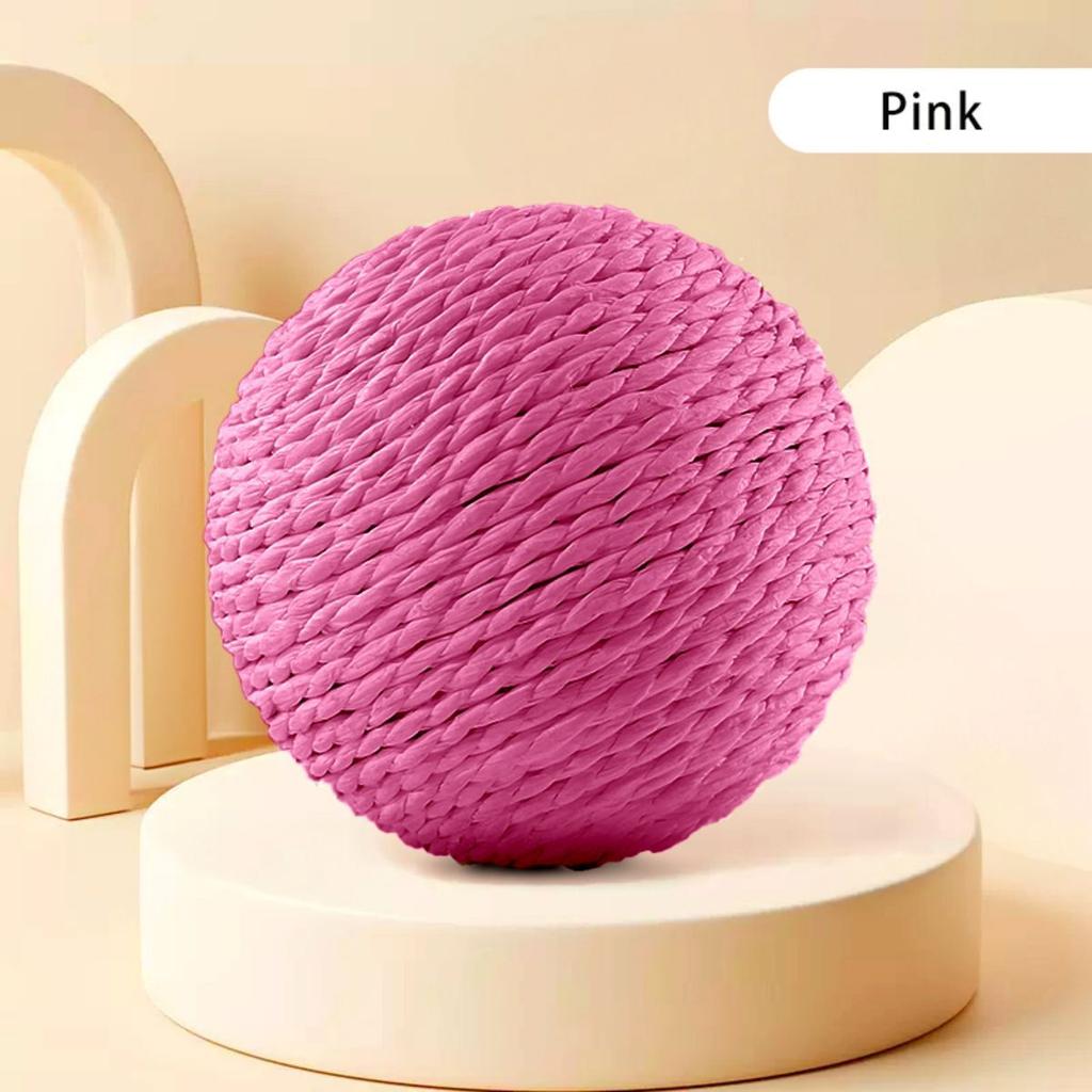 Interactive Sisal Cat Scratching Ball Toy For Kitten Teeth Cleaning Anti Bite 10CM Super Big Cat Ball Sounding Toy Pet Supplies