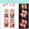 Chinese New Year Blessing Red Packet Money Pouch 4pcs Pack 2023