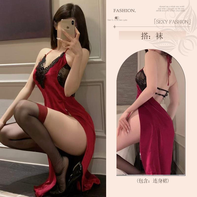 

Сексуальное нижнее белье, забавная женская одежда для воздержания, маленькая грудь, сексуальная пижама, qqny ночная рубашка, любовь пары, забавная униформа average size (80-62.5 kg)