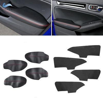 Door Panel Leather Covers For Honda Civic 11th Gen  2022 4pcs Car Interior Door Armrest Panels Cover Trim