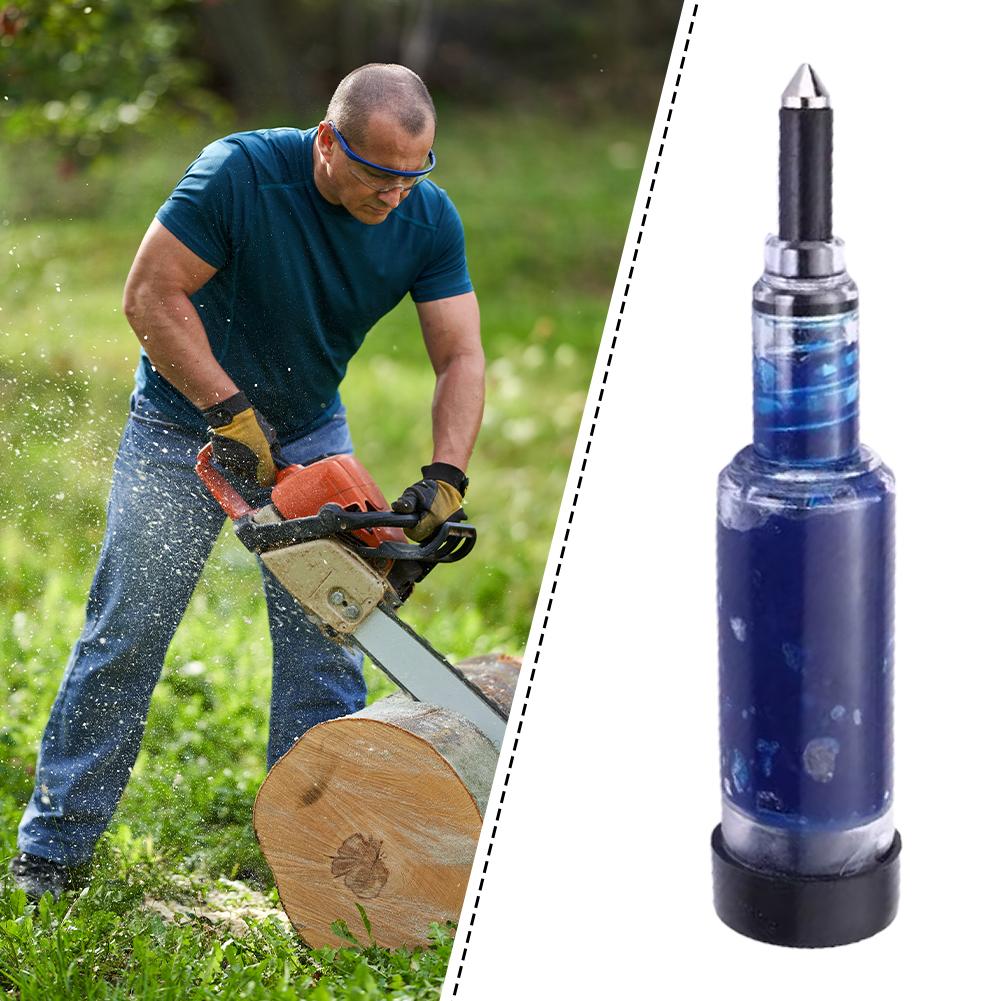 Chainsaw Guide Bar Grease Gun Hand Push Oiler Transparent Lubrication Pen for Chain Saw Nose Plate Maintenance Hand Tools