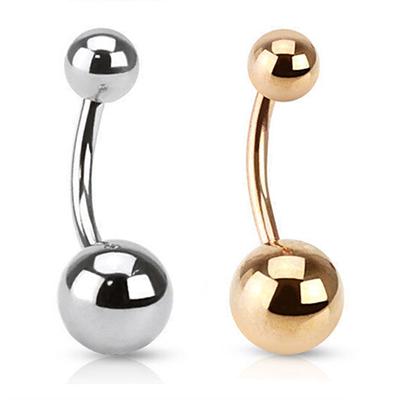 Surgical Stainless Steel Ball Barbell Belly Navel Ring Button Body Piercing