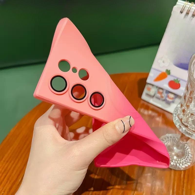 Suitable for Samsung S25edge Liquid Magnetic Suction Mobile Phone Case S24ULTRA Two Color Gradient Protective Case with Lens Film