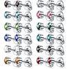 1Pair Surgical Stainless Steel Birthstone Crystal Ear Piercing Stud Earrings Z ~