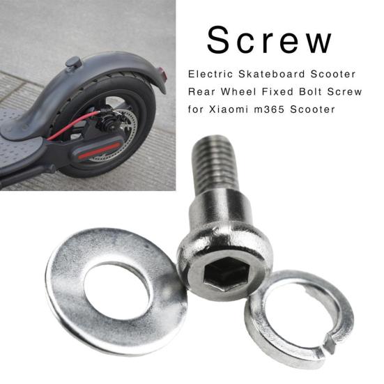 2 Pcs Scooter Rear Wheel Fixed Bolt Screw Metal Fixed Screw Replacement for Xiaomi M365/PRO Electric Scooter Parts Accessories