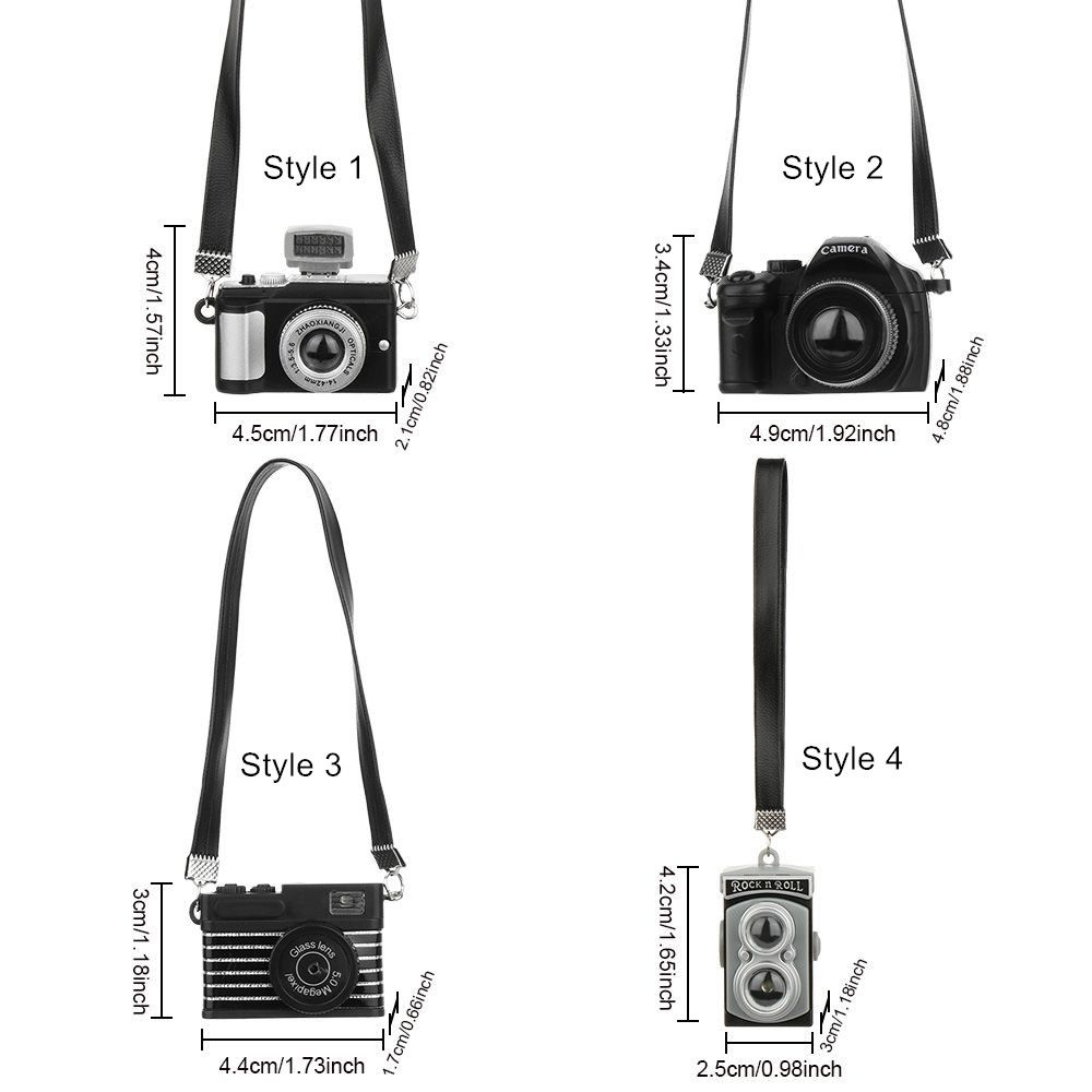 Toy 1/6 Doll Dollhouse Miniature Camera Doll SLR Camera Mini Doll Camera Miniature Digital Camera
