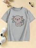 Cute Graphic Kids Tshirts Summer Short Sleeve Tees Cartoon Animal Boys Girls Clothes Kawaii Kitten Tops Y2K Tshirt