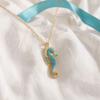 Sea Creature Jewelry Stylish Necklace Stainless Steel Blue 3.2 Cm 1 Pc