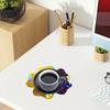Easy To Demold Rainbow Effect Coaster Mold Holographical Silicone Mould for Crafting Flower Drink Mats Party Supplies