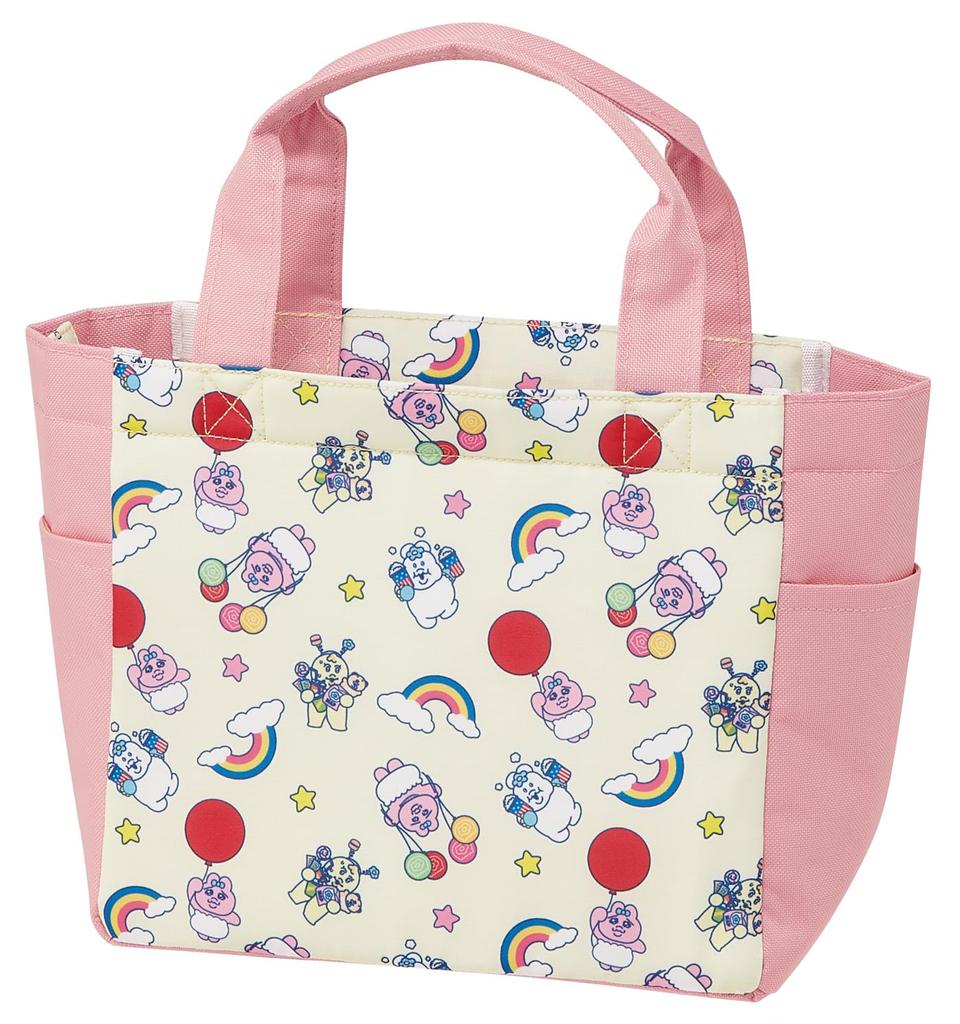 Skater Lunch Bag Tote Retro Amusement Park Design Bag, Large, Insulated, "Pants Rabbit" APCL11-A