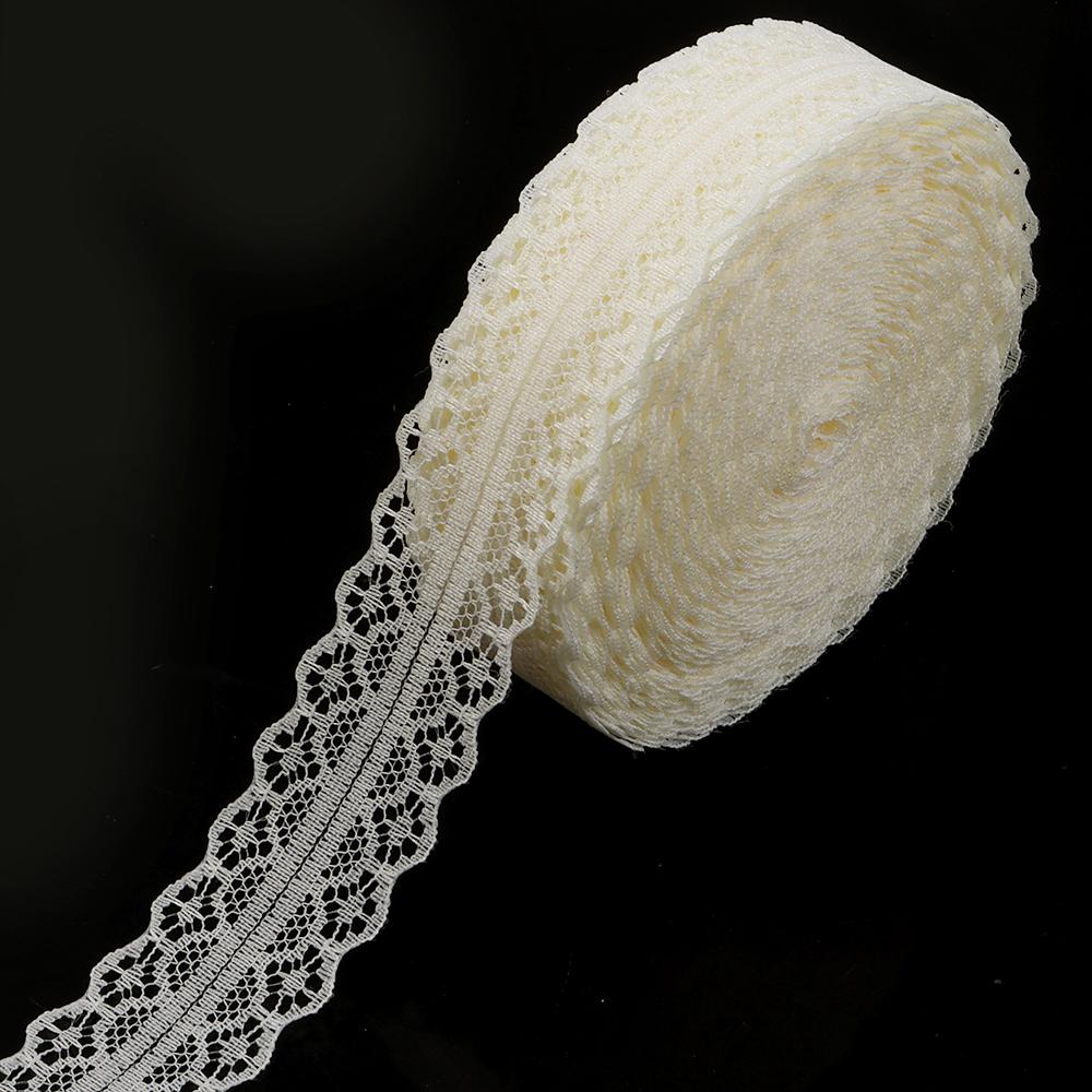20yards/lot 2.8cm Colorful Lace Ribbon Non Elastic Hollow Lace Webbing DIY Flower Bow Gift Packing Clothing Wedding Decoration