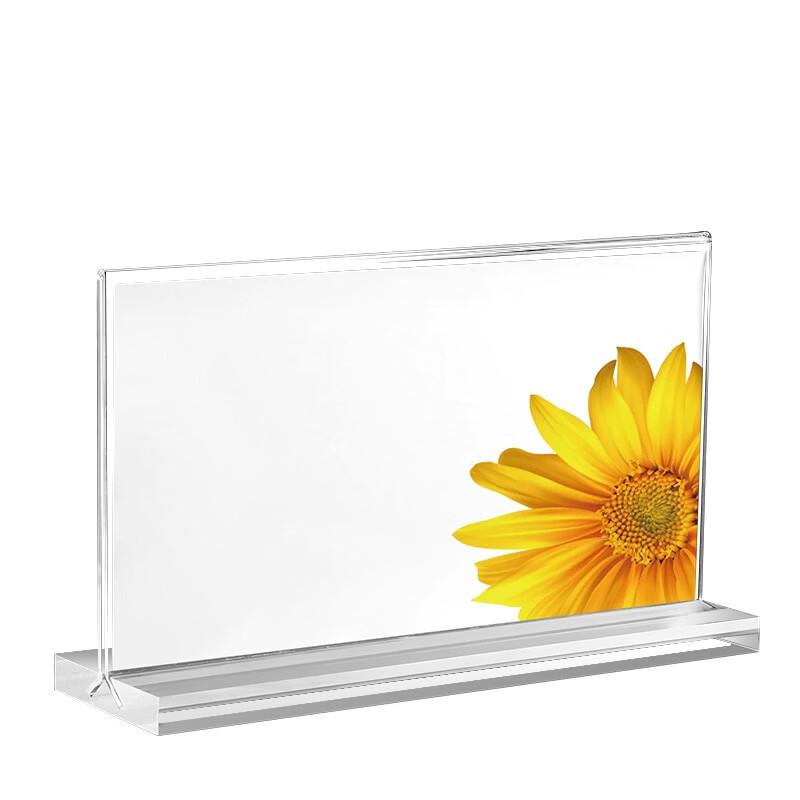 Acrylic T-Shape Pull-Out Desk Sign Holder