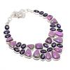 Natural Purpurite, Amethyst 925 Sterling Silver Jewelry Necklace 18" AN-2212