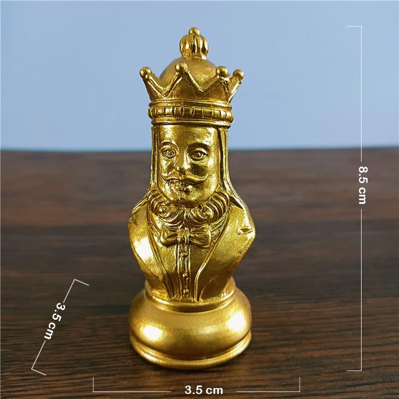 Black & White International Chess Figurines Statue Chess Pieces Board Games Accessories Home Decor Chessmen Ornaments