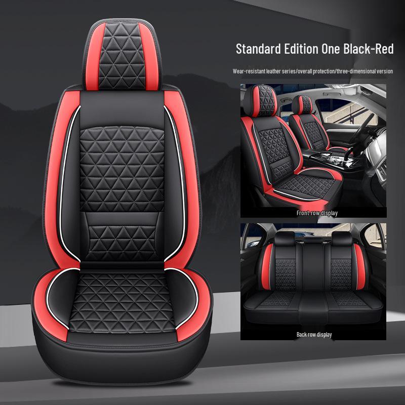 Universal Leather Car Seat Covers & Cushions - Easy Install, Full Coverage, Split Type