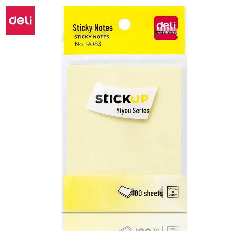 Deli 4-Color Large Sticky Notes (76x101mm)