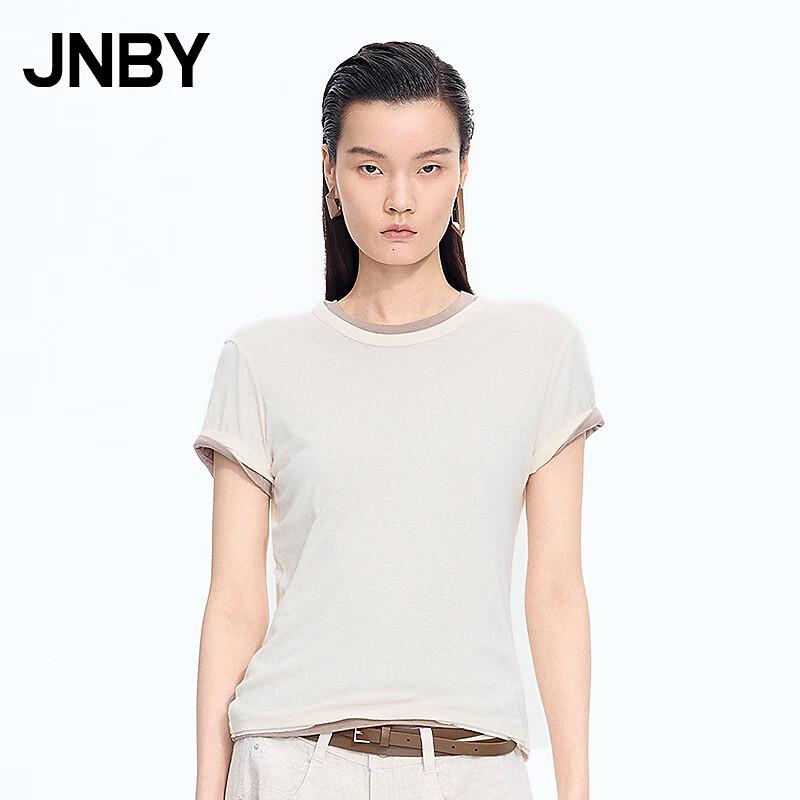 JNBY 2026 Summer Slim Fit Round Neck Short Sleeve T-Shirt S