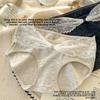Ladies Spring and Autumn Sexy Lace Pure Cotton Waist Extended Crotch Triangle Briefs