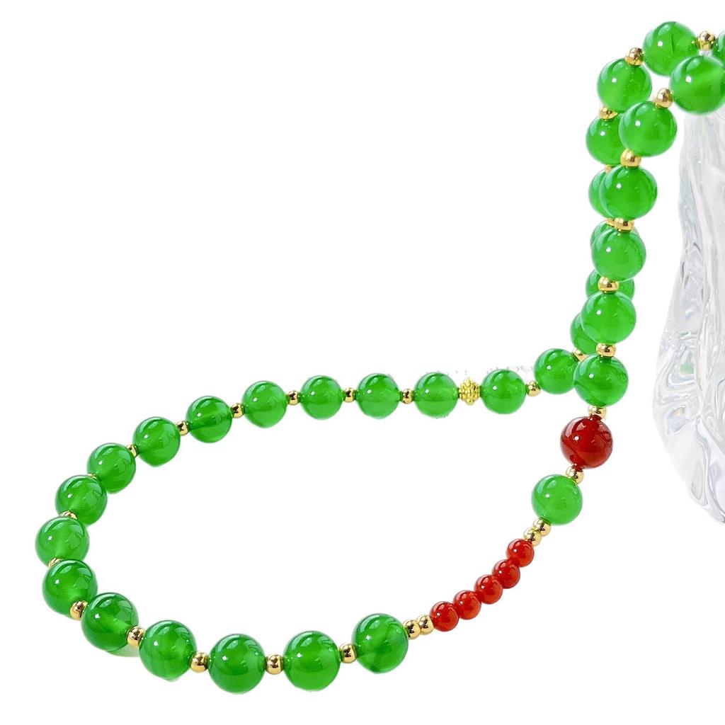 High Quality Natural Chalcedony Agate Design Necklace Sweater Chain