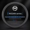 Leather Car Steering Wheel Cover for Nissan Kicks Patrol Qashqai Juke Rogue Altim Sentra Versa 2024 2025 2026 Accessories