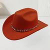 European and American men's and women's western cowboy top hats outing party jazz hat colored diamond bridal woolen hat