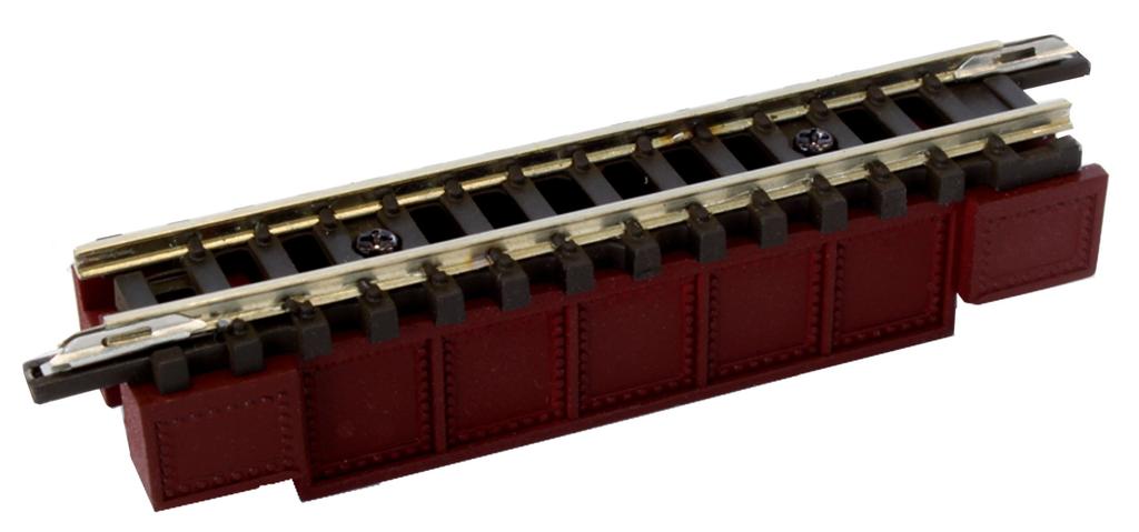 Rokuhan Z gauge R085 Deck girder bridge short azuki bean color