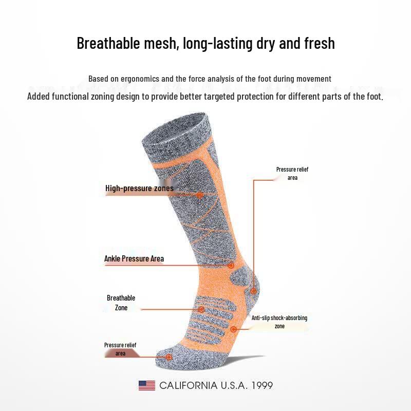 TFO Women s Thickened Hiking Calf-Length Sports Socks