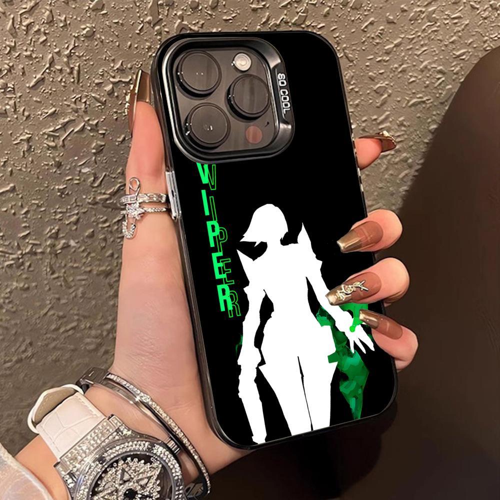 Valo Viper Phone Case for iPhone 17 16 15 14 13 12 11 X XR XS Air Pro Max Plus Black Colorful Silver Cover