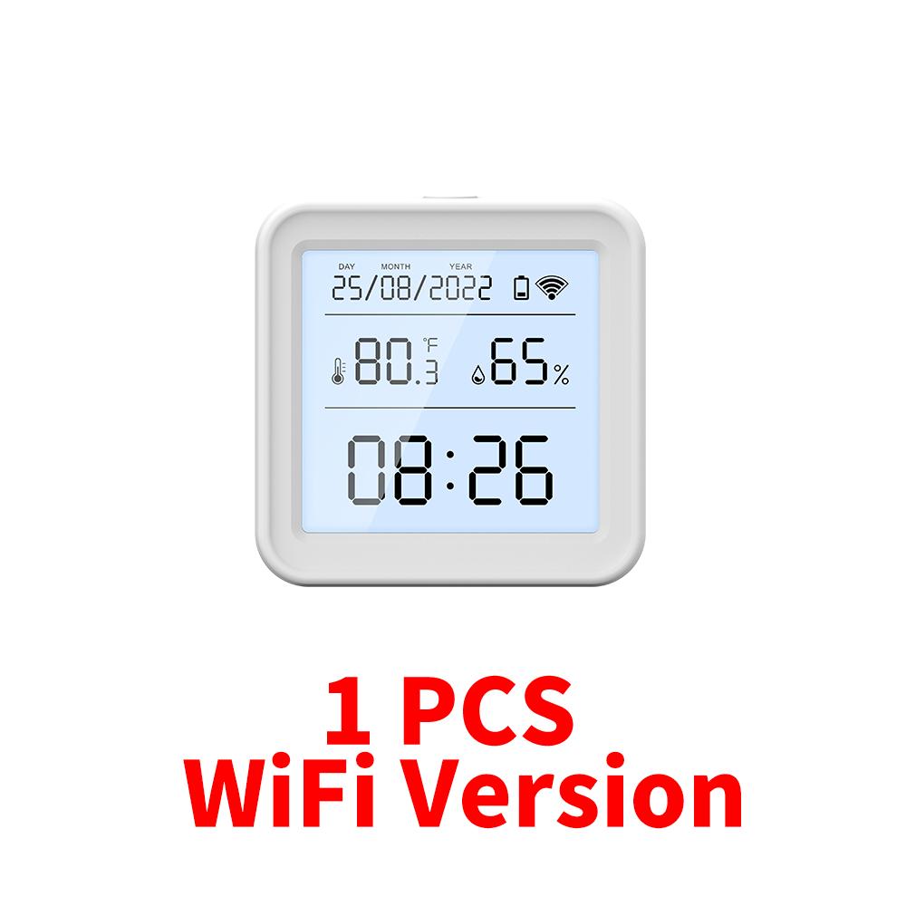 

Tuya Zigbee WiFi Temperature Humidity Sensor Hygrometer Thermometer Detector Smart Life Remote Control Support Alexa Google Home WiFi Version