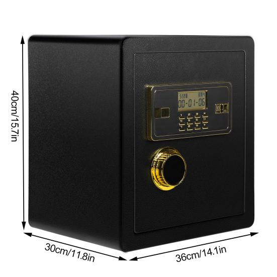 40cm Large Home Safe Anti-theft Fireproof Safe Home Document Safe Box Jewelry Deposit Safe Box Digital Security Home Safe