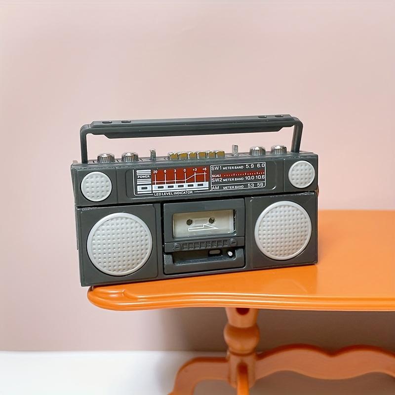 1 Classic Radio Doll House Mini Simulation Model Miniature Model Mini Simulation Retro Recorder Mini Model Gift