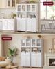 VASAGLE Storage Cabinet, Freestanding Bathroom Storage Unit with Adjustable Shelves, Drawer, Open Compartments, for Bathroom, Living Room, Kitchen