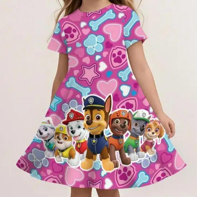 Beach Dress For Kids Girls Paw Patrol Cute Cartoon 110