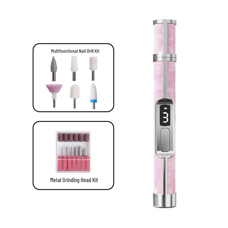 Portable Rechargeable Nail Grinder: Professional Manicure, Polishing, Dead Skin Removal, Nail Repair Tool Set.