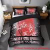 3D Digital Printing Three-Piece Set, Spring Flower Series Plum Blossom Quilt Cover, Bedding Home Textile