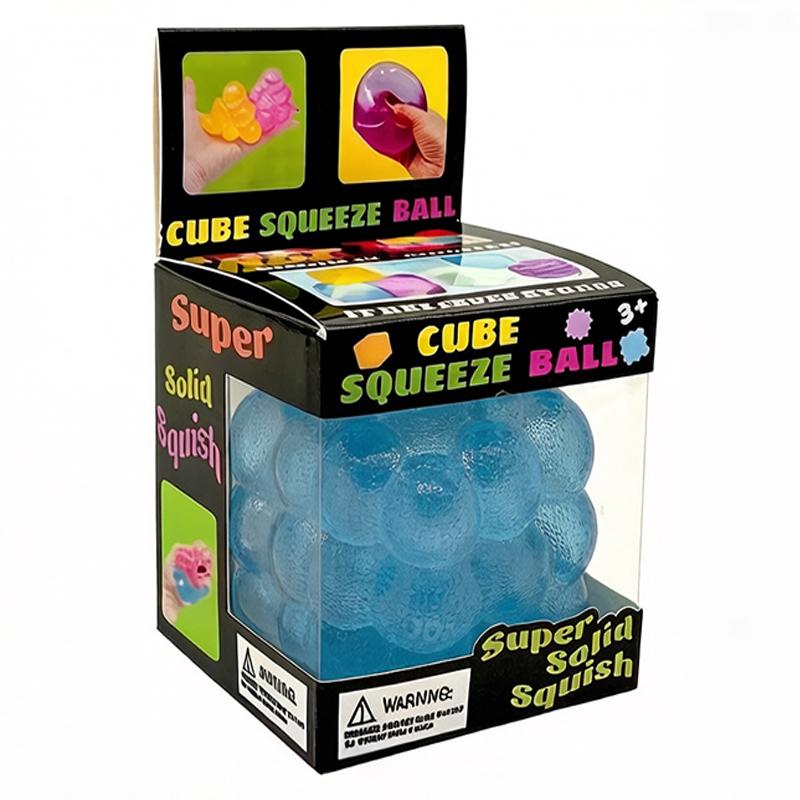 1-4Pcs New Three-Dimensional Candy Kneading Music Adult Kids Stress Relief Squeeze Sensory Toys Decompression Simulation Cube