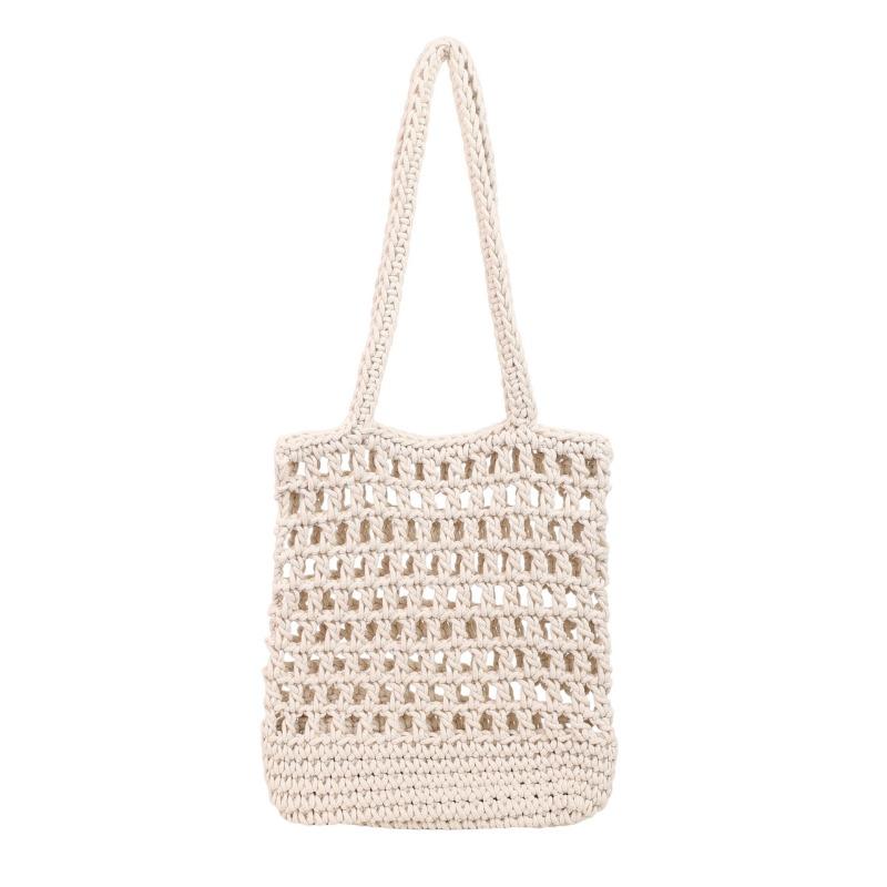 Hollowed-out Leisure Vacation Beach Bag with Large Capacity Single-shoulder Bag