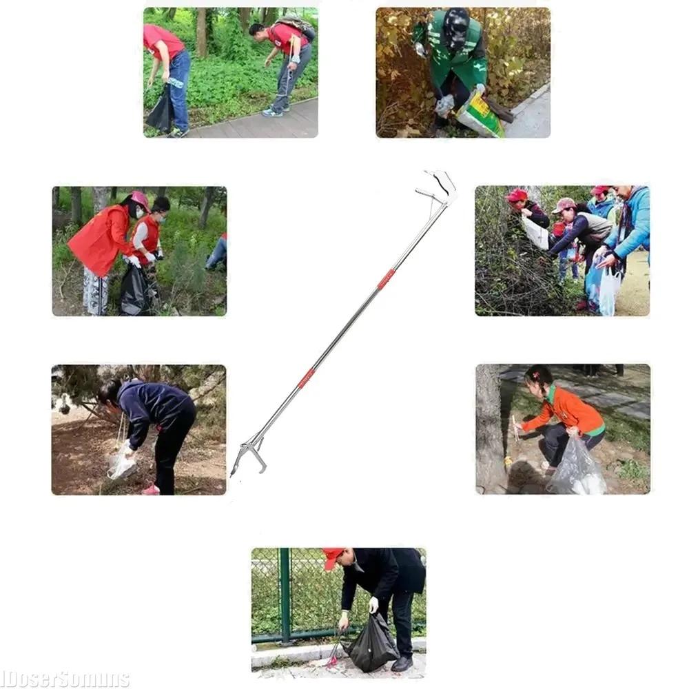 Stainless Steel Snake Tongs Two Types Head Foldable Reptile Grabber Tool Snake Hook Catcher Catcher Tool for Outdoor