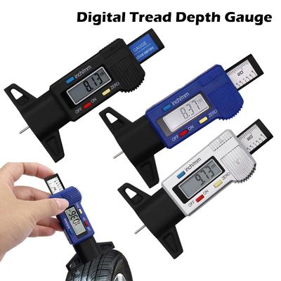 Digitální měřidlo hloubky dezénu pneumatiky LCD Systém monitorování pneumatik Nerezová posuvná měrka Měřicí nástroje pro kontrolu