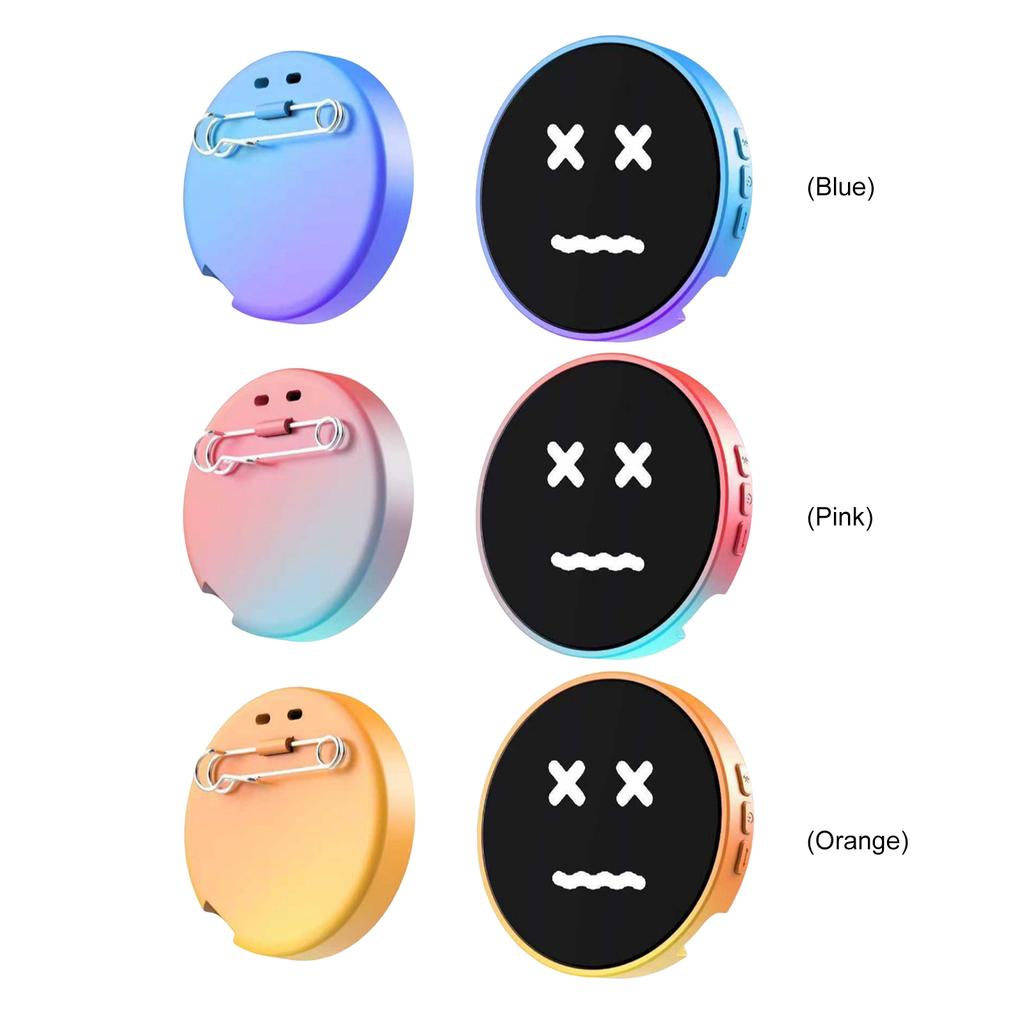 Anime E-Badge Display Pin 1.85-Inch Touch Screen LED Button Smart Cyber Badge Collectible Cyber Dynamic Gift For Otaku Fans