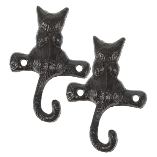 Cabilock Coat Hooks, Wall-Mounted, Set of 4, 15kg Weight Capacity, Rust-Resistant Iron, Includes Anti-Scratch Screws and Anti-Scratch Pads (Suitable f