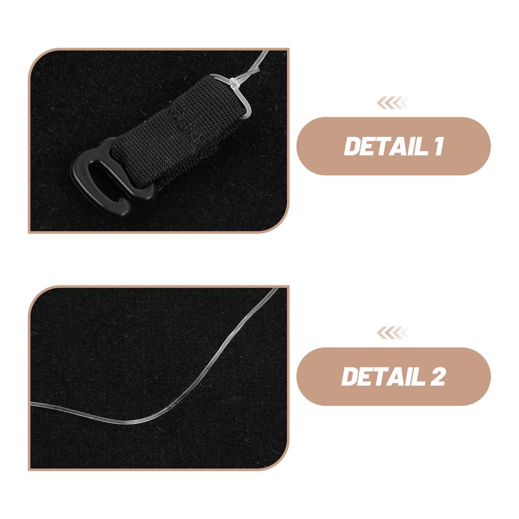 4Pcs Invisible Elastic Fishing Line Clips Secure Hold Lightweight Wire Hair Extension Accessories for Seamless Natural Look
