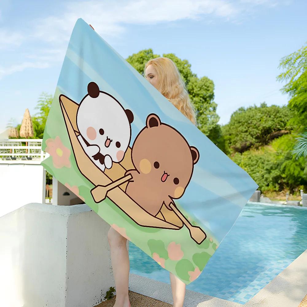 Niedźwiedź Panda B-Bubu-Dudu Anime Kreskówka Anime Ręcznik Plażowy Kąpielowy Miękki Chłonny Ścierka Prezenty dla Dzieci Na Kemping Siłownia
