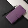 For iPhone 17 Pro Max Case RFID Blocking 3 Card Slots PU Leather Phone Cover with Wrist Strap