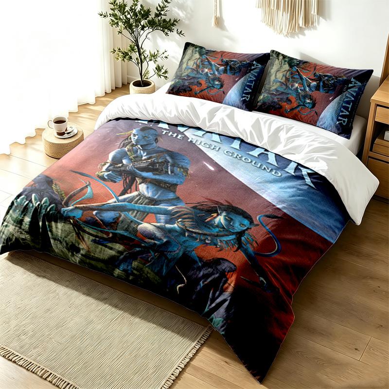 Ensemble de housse de couette 3 pièces Avatar Ensemble de literie simple et moderne Tissu doux résistant aux plis Utilisation toutes saisons un cadeau parfait