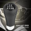 Universal Car Vehicle 6 Speed Gear Shift Knob PU Shifter Stick with 3 Hoses Black